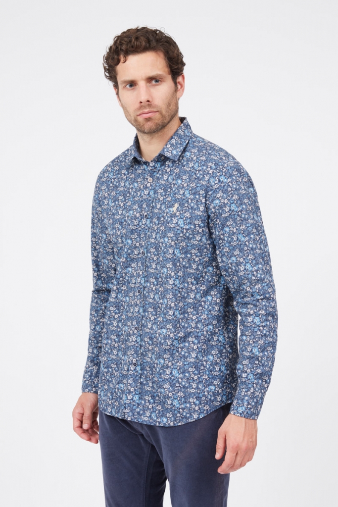 Chemise MCS LMCHML C151 Bleu denim MCS Vetements de marque mesvetementsdemarque